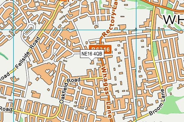 NE16 4QB map - OS VectorMap District (Ordnance Survey)