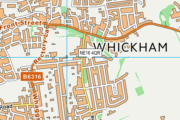 NE16 4QR map - OS VectorMap District (Ordnance Survey)