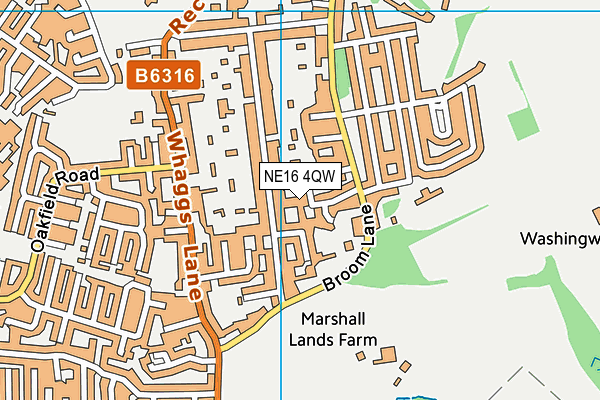 NE16 4QW map - OS VectorMap District (Ordnance Survey)