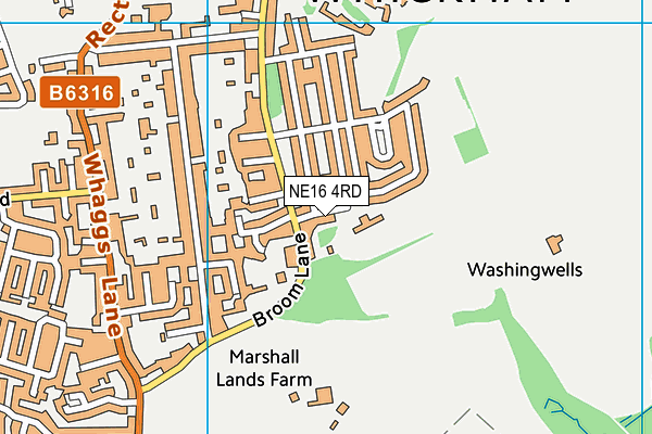NE16 4RD map - OS VectorMap District (Ordnance Survey)