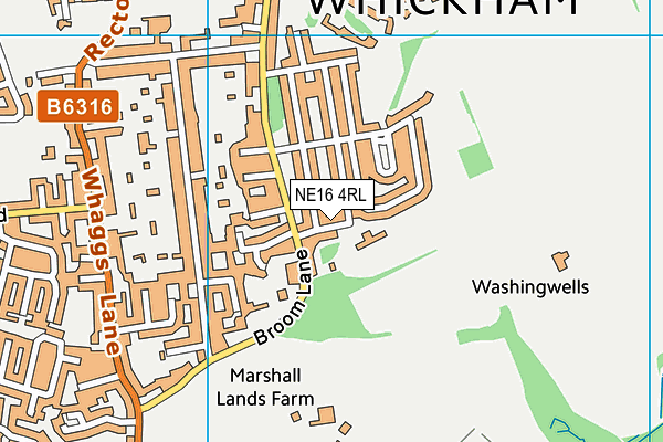 NE16 4RL map - OS VectorMap District (Ordnance Survey)