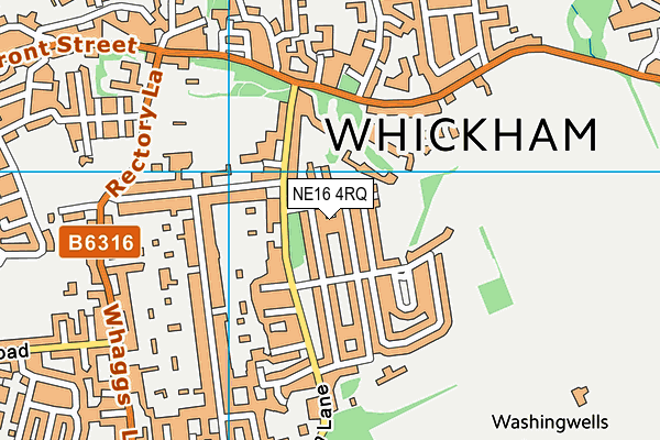 NE16 4RQ map - OS VectorMap District (Ordnance Survey)