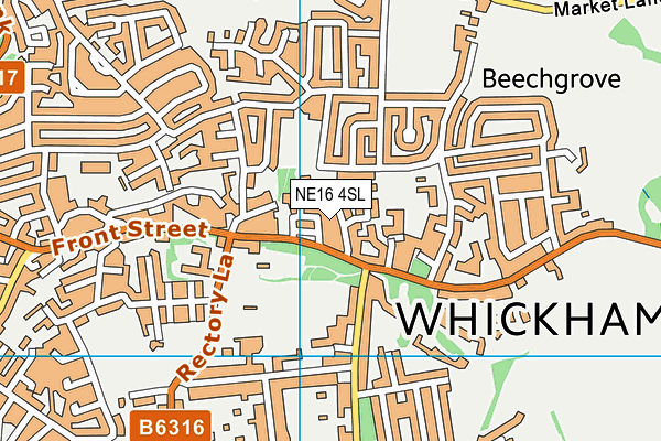 NE16 4SL map - OS VectorMap District (Ordnance Survey)