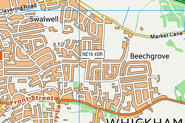 NE16 4SR map - OS VectorMap District (Ordnance Survey)