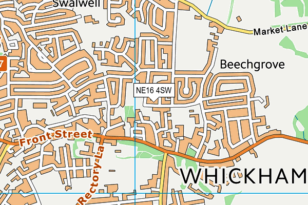 NE16 4SW map - OS VectorMap District (Ordnance Survey)
