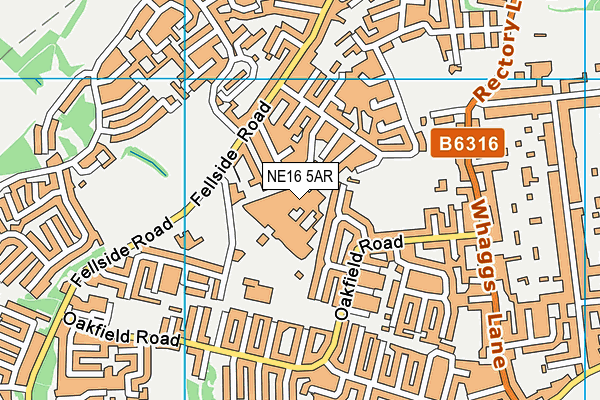 Whickham School & Sports College map (NE16 5AR) - OS VectorMap District (Ordnance Survey)