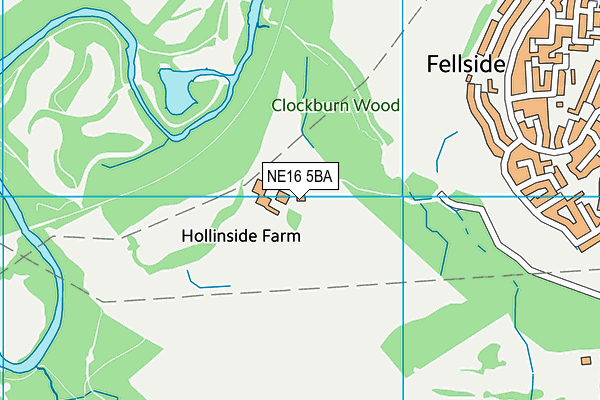 Whickham Golf Club Ltd map (NE16 5BA) - OS VectorMap District (Ordnance Survey)