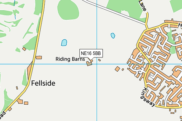 NE16 5BB map - OS VectorMap District (Ordnance Survey)