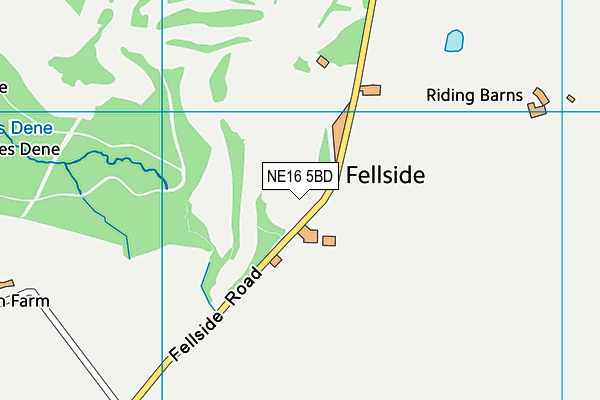 NE16 5BD map - OS VectorMap District (Ordnance Survey)