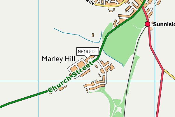 NE16 5DL map - OS VectorMap District (Ordnance Survey)