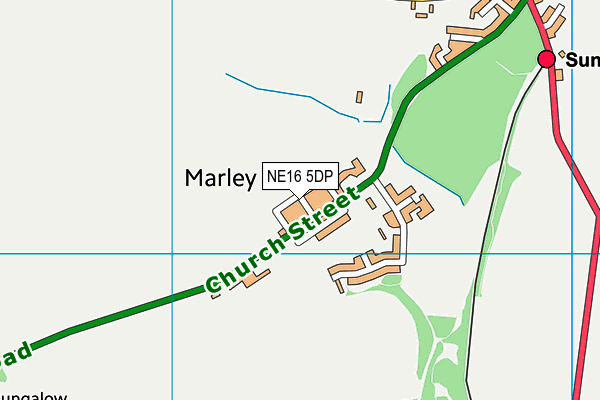 Marley Hill Recreation Ground map (NE16 5DP) - OS VectorMap District (Ordnance Survey)