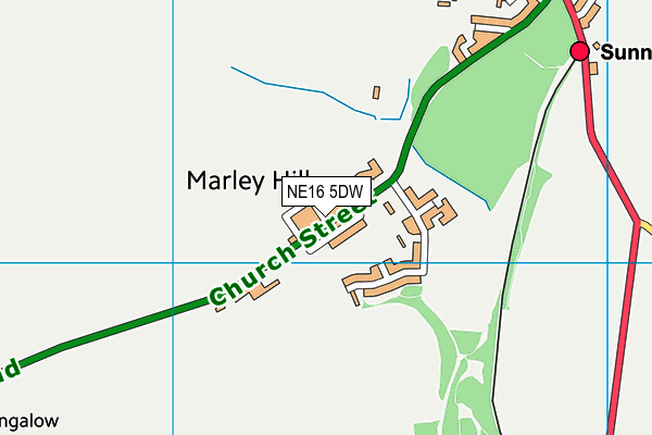 NE16 5DW map - OS VectorMap District (Ordnance Survey)