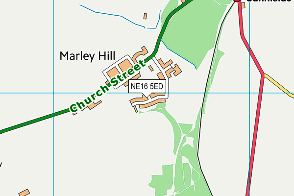 NE16 5ED map - OS VectorMap District (Ordnance Survey)