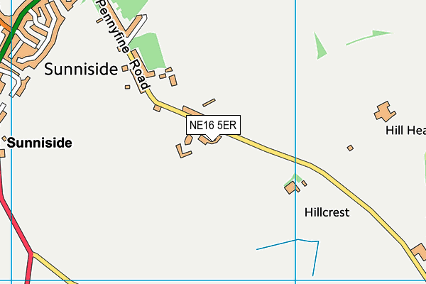 NE16 5ER map - OS VectorMap District (Ordnance Survey)