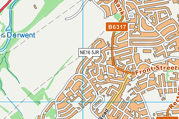 NE16 5JR map - OS VectorMap District (Ordnance Survey)