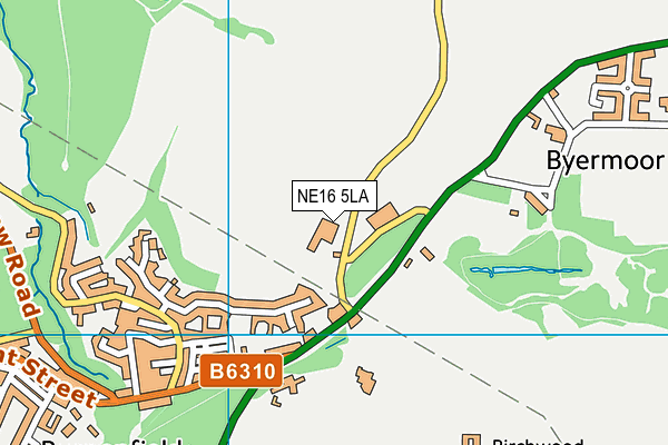 NE16 5LA map - OS VectorMap District (Ordnance Survey)