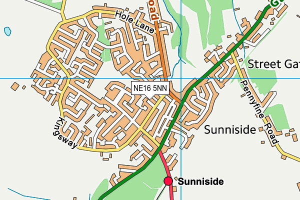 NE16 5NN map - OS VectorMap District (Ordnance Survey)