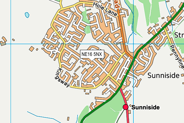NE16 5NX map - OS VectorMap District (Ordnance Survey)