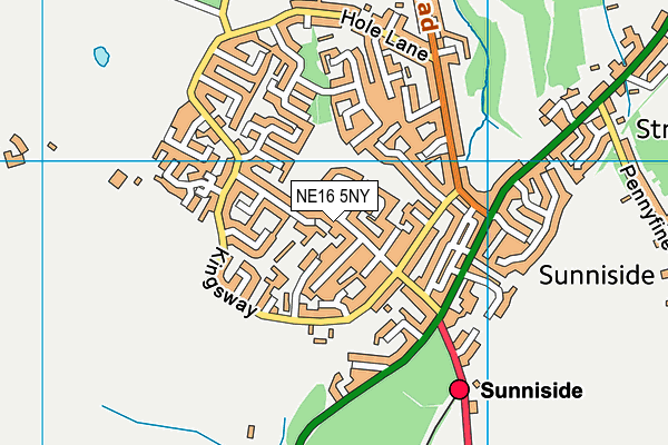 NE16 5NY map - OS VectorMap District (Ordnance Survey)