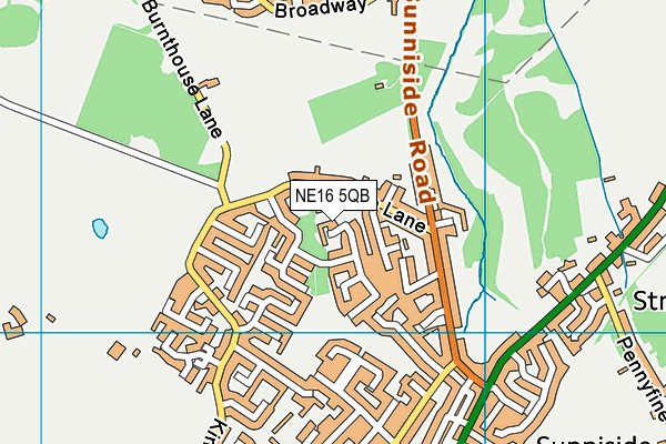 NE16 5QB map - OS VectorMap District (Ordnance Survey)