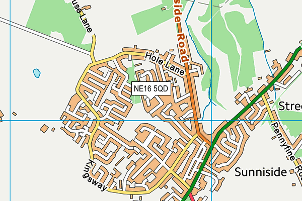 NE16 5QD map - OS VectorMap District (Ordnance Survey)