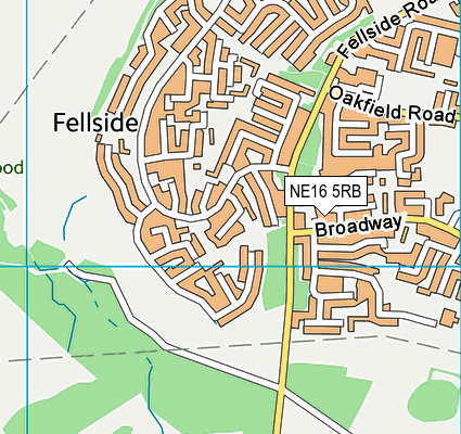 NE16 5RB map - OS VectorMap District (Ordnance Survey)