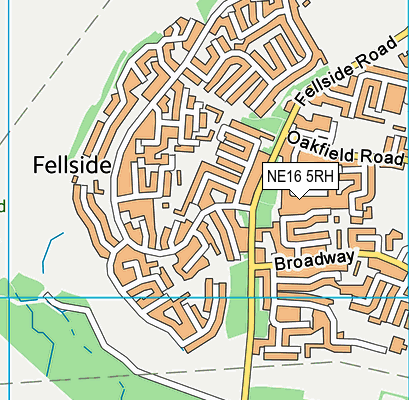 NE16 5RH map - OS VectorMap District (Ordnance Survey)