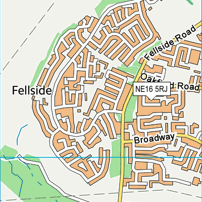 NE16 5RJ map - OS VectorMap District (Ordnance Survey)