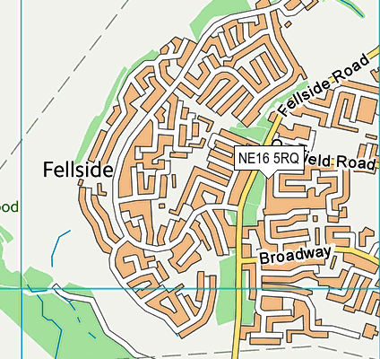 NE16 5RQ map - OS VectorMap District (Ordnance Survey)