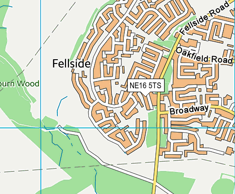 NE16 5TS map - OS VectorMap District (Ordnance Survey)