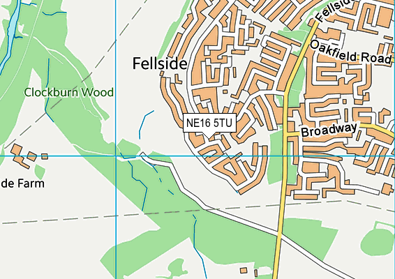 NE16 5TU map - OS VectorMap District (Ordnance Survey)