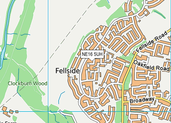 NE16 5UH map - OS VectorMap District (Ordnance Survey)