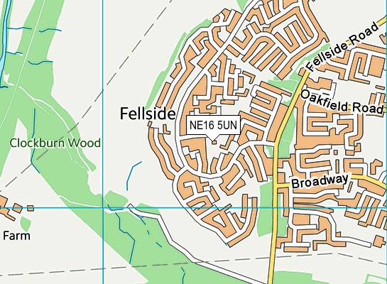 NE16 5UN map - OS VectorMap District (Ordnance Survey)