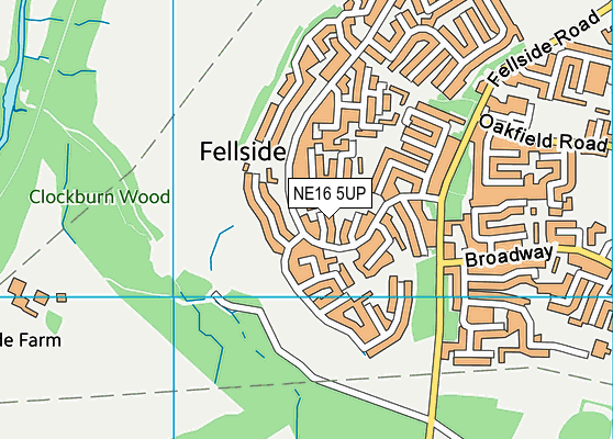 NE16 5UP map - OS VectorMap District (Ordnance Survey)