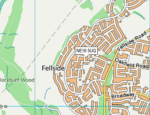 NE16 5UQ map - OS VectorMap District (Ordnance Survey)