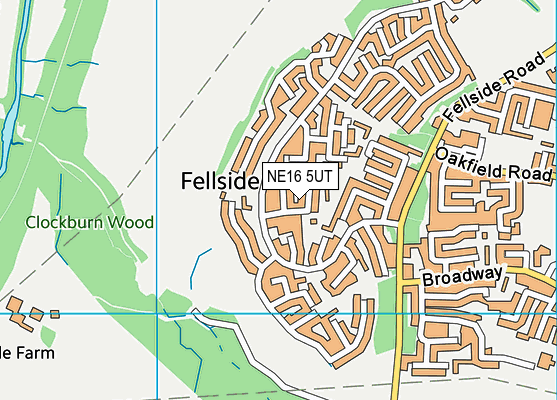 NE16 5UT map - OS VectorMap District (Ordnance Survey)