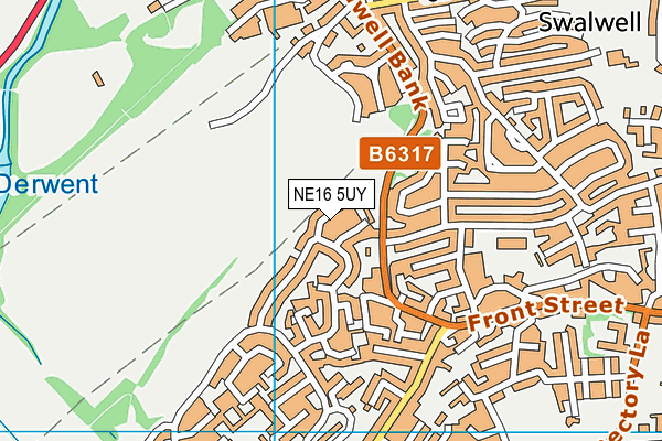 NE16 5UY map - OS VectorMap District (Ordnance Survey)