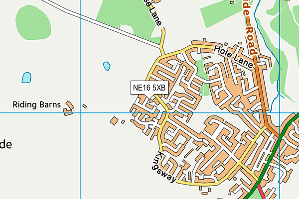 NE16 5XB map - OS VectorMap District (Ordnance Survey)