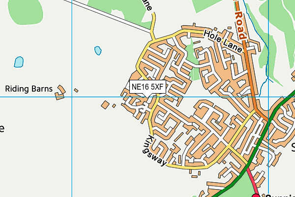 NE16 5XF map - OS VectorMap District (Ordnance Survey)