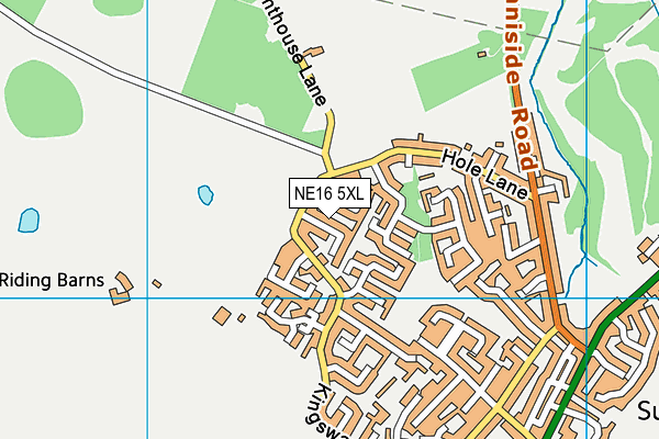 NE16 5XL map - OS VectorMap District (Ordnance Survey)