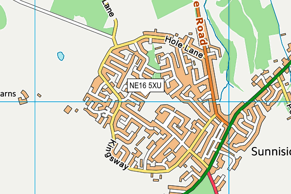 NE16 5XU map - OS VectorMap District (Ordnance Survey)