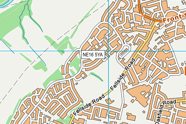 NE16 5YA map - OS VectorMap District (Ordnance Survey)