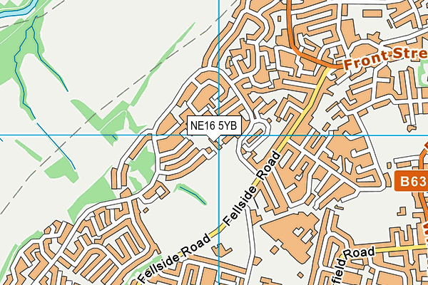 NE16 5YB map - OS VectorMap District (Ordnance Survey)