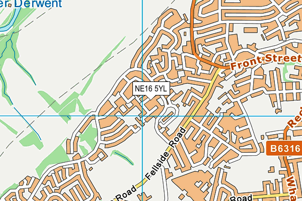 NE16 5YL map - OS VectorMap District (Ordnance Survey)