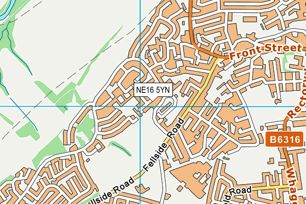 NE16 5YN map - OS VectorMap District (Ordnance Survey)