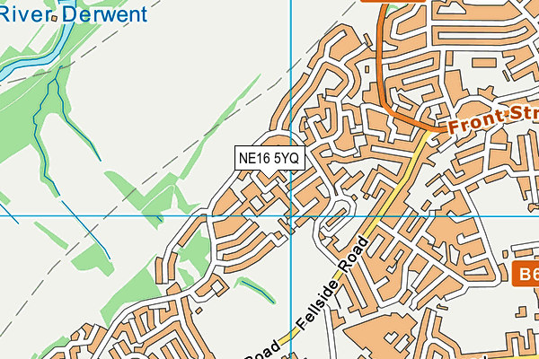 NE16 5YQ map - OS VectorMap District (Ordnance Survey)