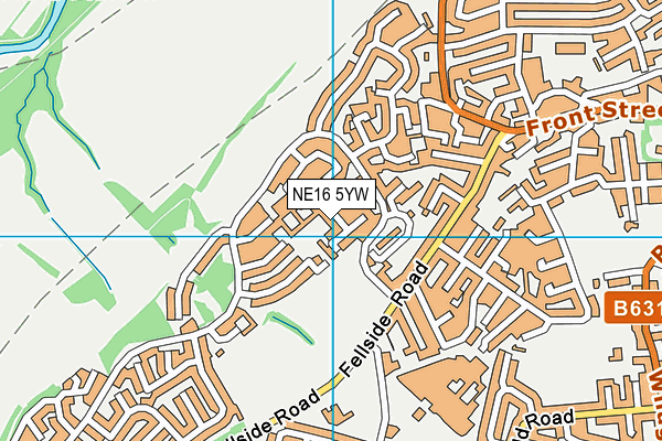 NE16 5YW map - OS VectorMap District (Ordnance Survey)