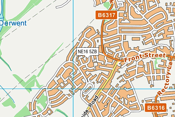 NE16 5ZB map - OS VectorMap District (Ordnance Survey)