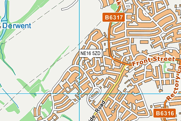 NE16 5ZD map - OS VectorMap District (Ordnance Survey)