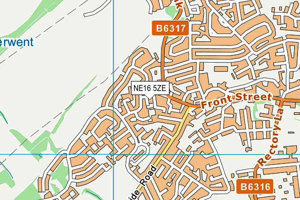 NE16 5ZE map - OS VectorMap District (Ordnance Survey)